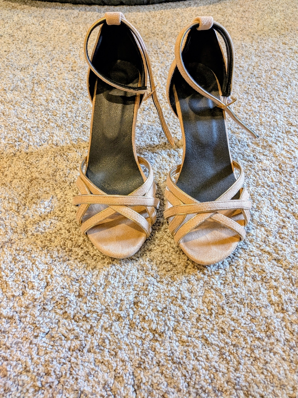 Women's Ankle-Strap Dress Sandals in Beige